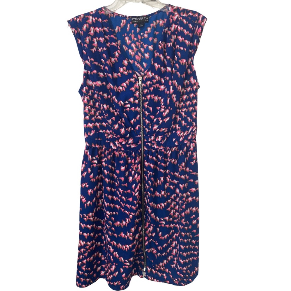 Forever 21 Blue and Pink Sleeveless Sundress